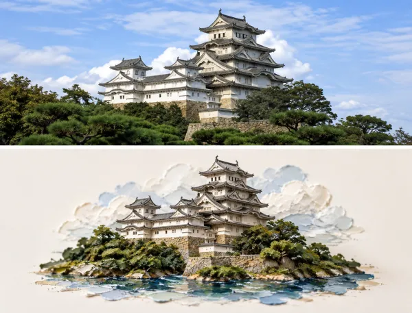 Vertical Before-After Art Illustration from Wor…