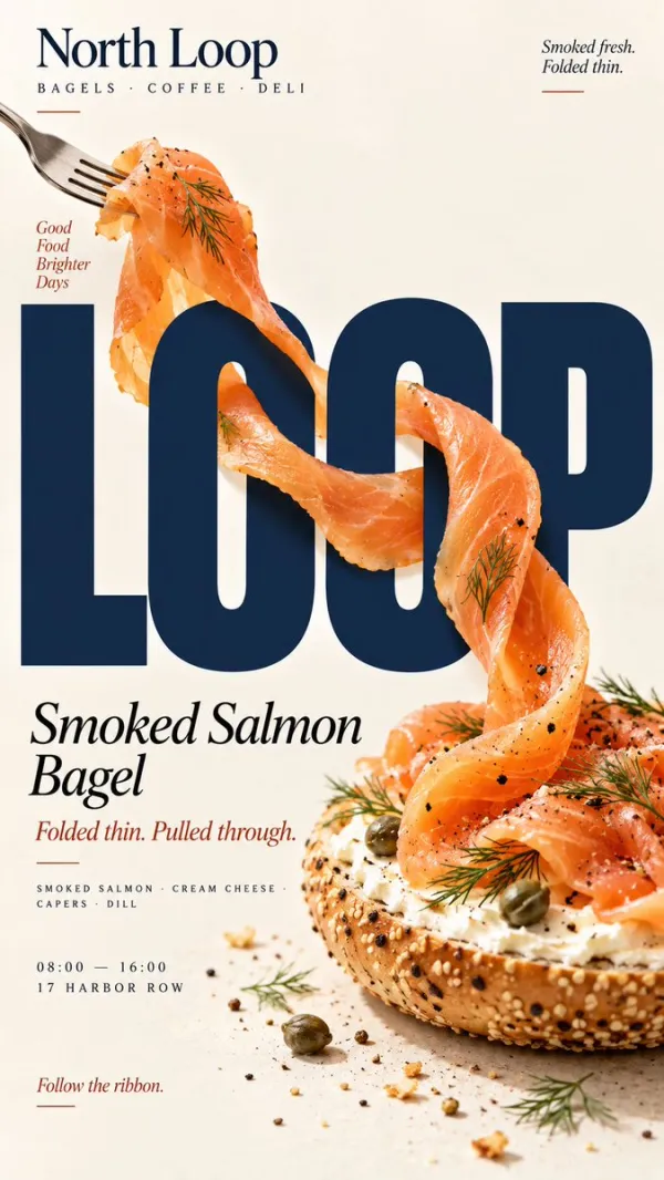Food Brand Product Hero: Salmon and Ingredients…