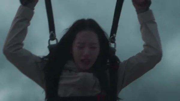 Hyper-Realistic Cinematic Korean Drama Paragliding Storm