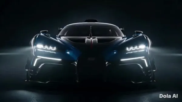 Bugatti Bolide Cinematic Dark Reveal: Carbon Fiber and LED Headlights