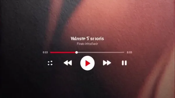 暗黑环境中的苹果音乐动态设计广告，悬浮界面卡片与电影级景深