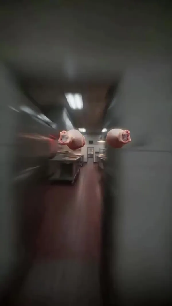 专业厨房里的金黄酥脆炸鸡腿美食广告